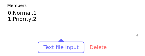 Screen - Member input