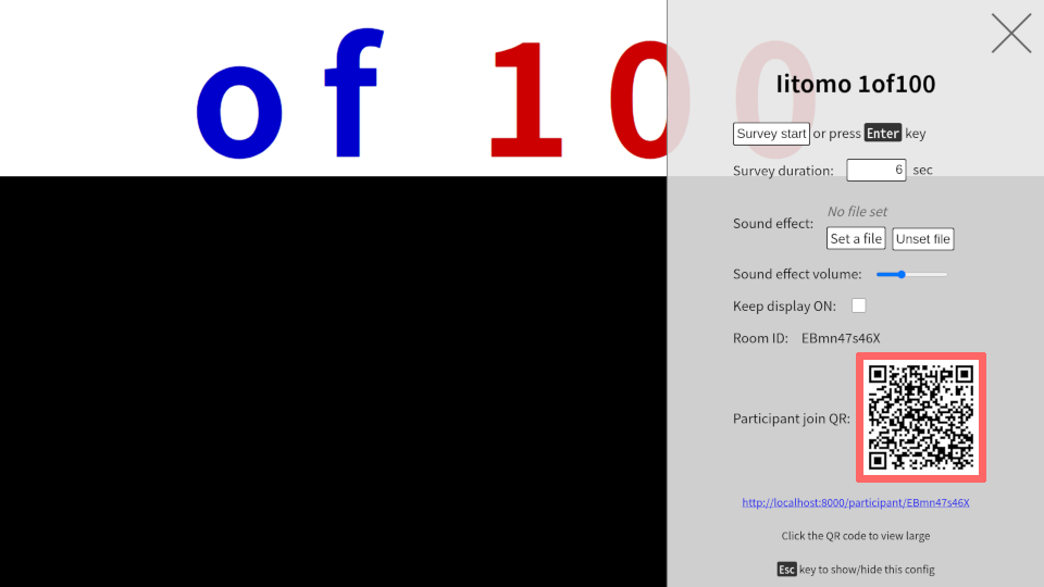 Screen - Participant join QR